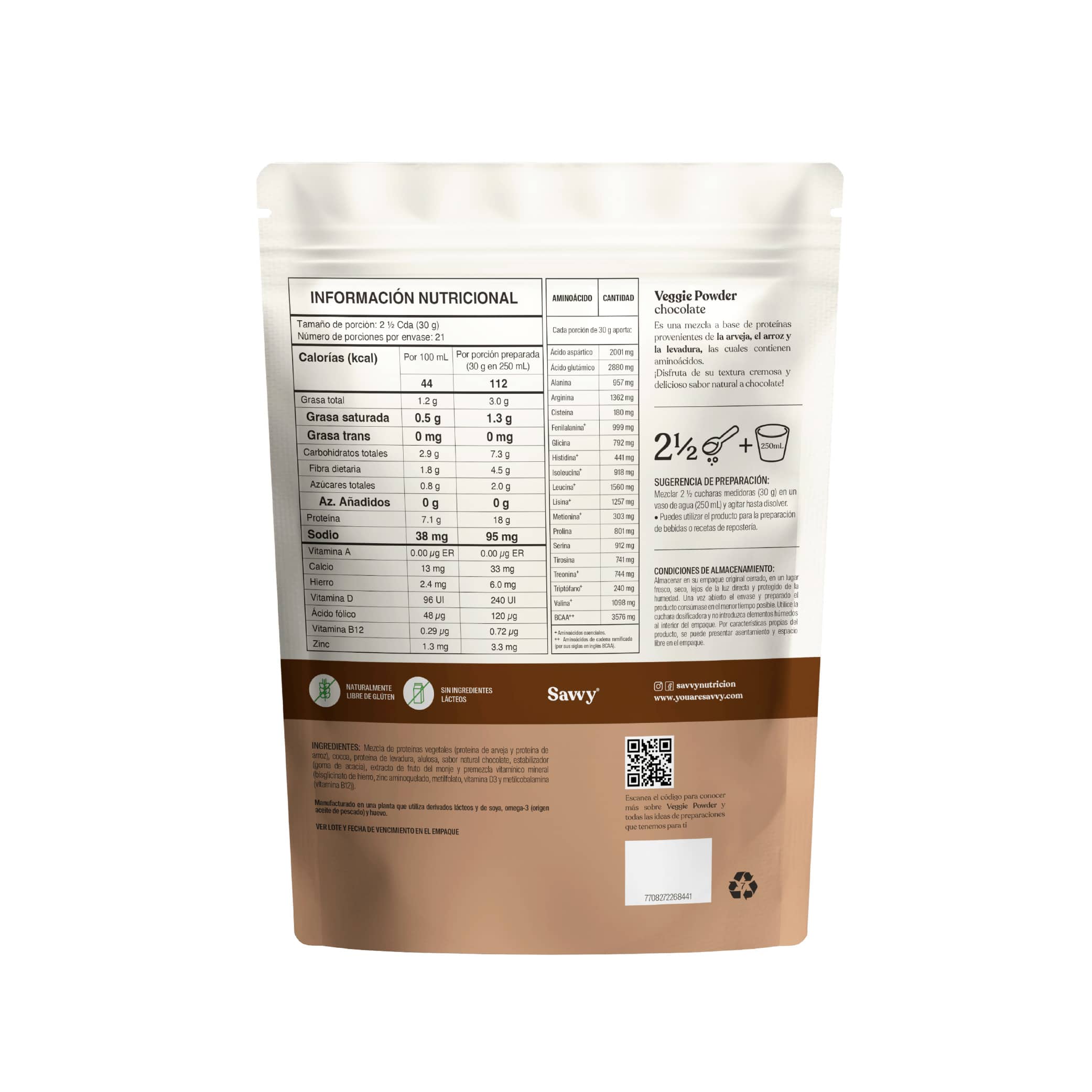 Proteína | Veggie Powder chocolate 630g - Image 5